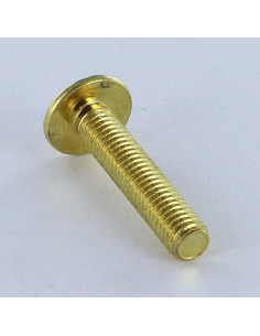 Vis Poelier POZI et fendu M6X14 Acier laitonne 2