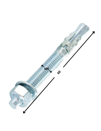 Goujon Ancrage M6X60 Acier zingué