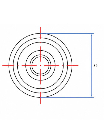 Rosace plate 25 Acier zingué