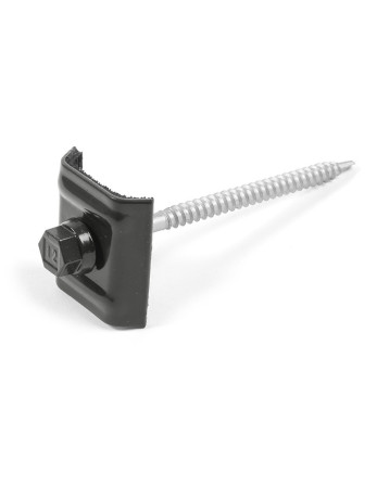 Vis autoperceuse avec cavalier monté pour toiture Type E1 RAL7022 gris tarre d'ombre 6.3X100