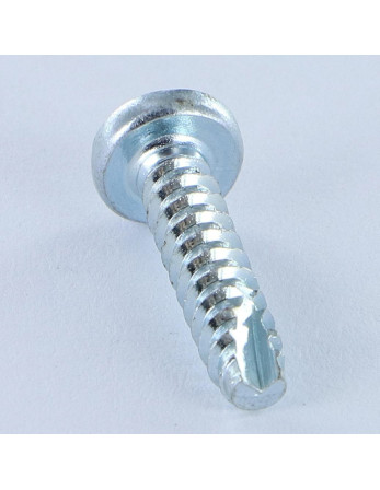 Vis pvc Tête cylindrique bombée TCB Pozi 3.5X 5/8 Pointe antifendage type 17 Acier zingué