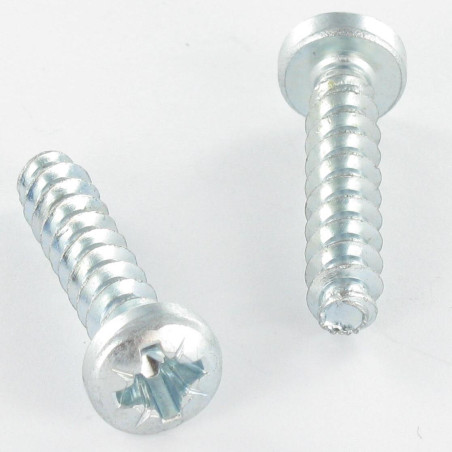 1 x Vis pvc Tête cylindrique TC Pozi 6X30 Filet 40 Degrès Acier zingué