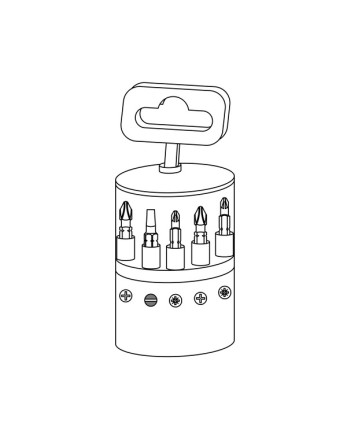 Assortiment de 9 Embout 1/4 Fendue Phillips Pozi