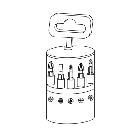 1 x Assortiment de 9 Embout 1/4 Fendue Phillips Pozi