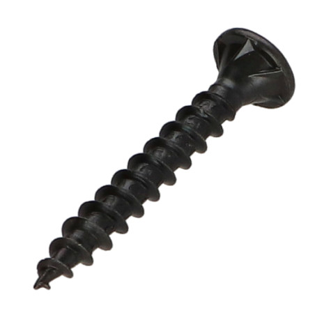1 x VBA3 Tête fraisée Cranté 3.5X20 TORX T10 Acier zingué noir