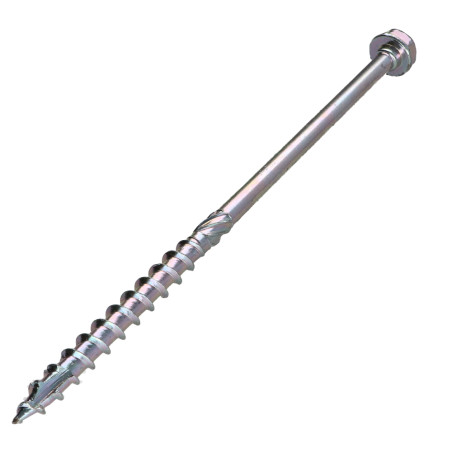 1 x Vis charpente TEKOR Tête hexagonale TH Pointe antifendage type 17 10X280 Filetée sur 80 TORX T40 zingué cr3 96 hbs