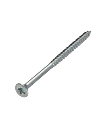 VBA Vis bois agglo Tête fraisée Pozi N°3 6X110 Filetage partiel Acier zingué