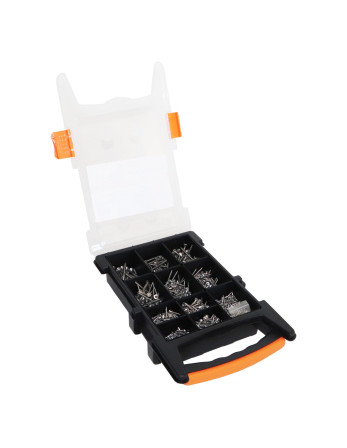 Assortiment de 1200 Vis bois TEKOR Tête fraisée Cranté TORX Inox A2