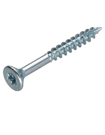 Vis bois TEKOR Tête fraisée Cranté 4.5X35 Filetée sur 25 TORX T25 Acier zingué