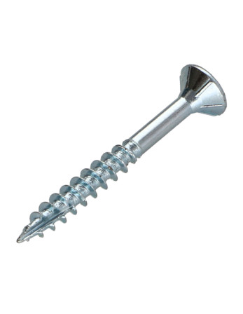 Vis bois TEKOR Tête fraisée Cranté 4.5X35 Filetée sur 25 TORX T25 Acier zingué