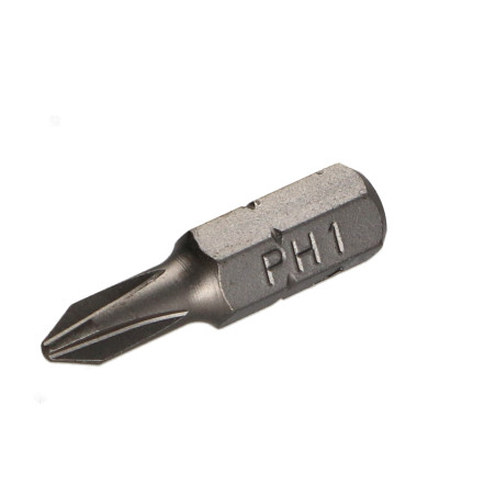 1 x Embout Qualité industrielle 1/4" C6.3 Phillips n° 1 Longueur 25