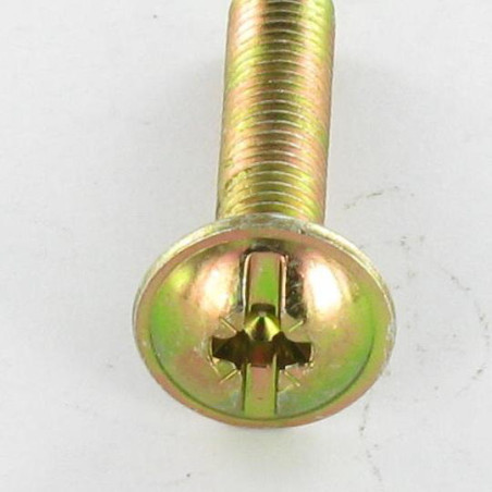 1 x Vis Poelier POZI et fendu M4X37 Bichromaté