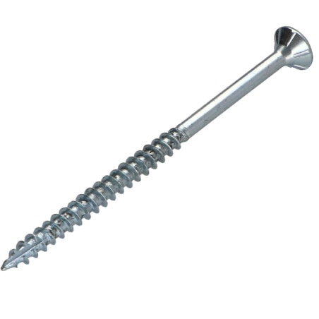 1 x Vis bois TEKOR Tête fraisée Cranté 6X70 Filetée sur 42 TORX T30 Acier zingué Pointe antifendage type 17