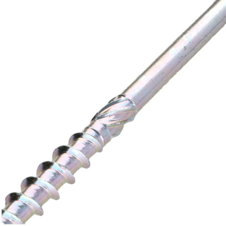 1 x Vis charpente TEKOR Tête hexagonale TH Pointe antifendage type 17 12X180 Filetée sur 80 TORX T50 zingué cr3 96 hbs
