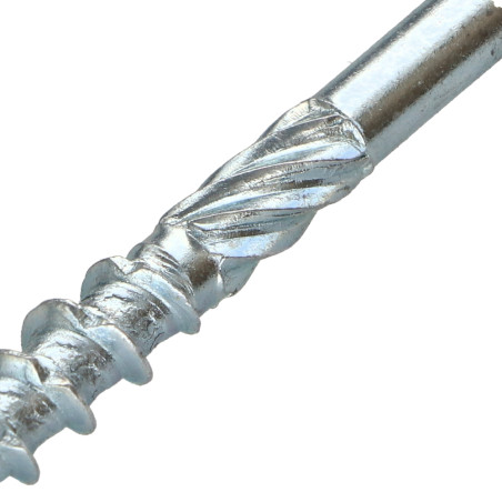 1 x Vis charpente TEKOR Tête fraisée Cranté TORX T40 8X360 Filetée sur 80 Pointe antifendage type 17 Acier zingué