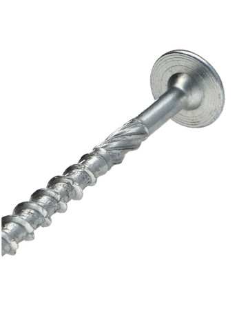 Vis bois TEKOR Tête disque TORX T30 Pointe antifendage type 17 6X90 Filetage partiel Acier zingué