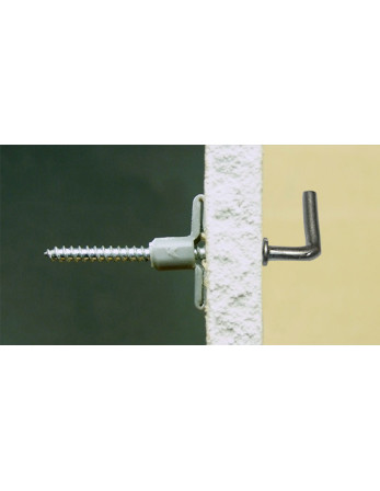 Cheville Nylon 8X40 Avec Gond MOYEN Collerette 4X45