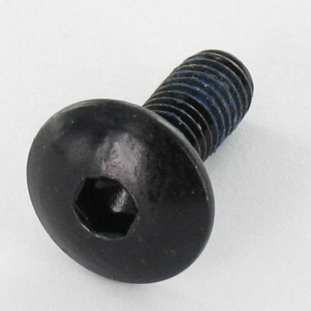 1 x Vis Poelier M6X16 Clé de 4 HC4 Acier zingué noir Frein filet