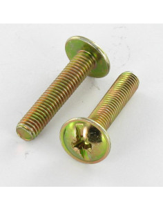 Vis Poelier POZI et fendu M6X35 Bichromaté