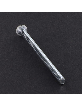 Vis métaux Tête fraisée bombée TFB Fendue M4X70 Acier zingué Tête RAL9016 blanc signalisation