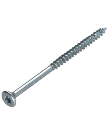 Vis bois TEKOR Tête fraisée Cranté 4X60 Filetée sur 36 TORX T20 Acier zingué Pointe antifendage type 17