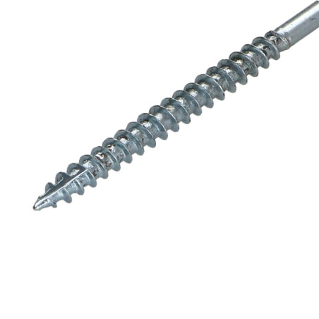 1 x Vis bois TEKOR Tête fraisée Cranté 4X60 Filetée sur 36 TORX T20 Acier zingué Pointe antifendage type 17
