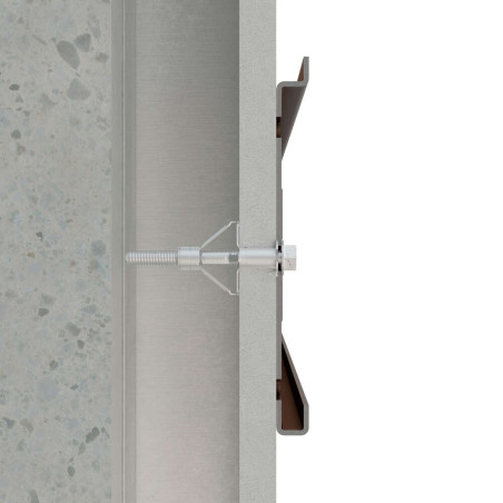 1 x Cheville métalique pour plaque de plâtre Avec Vis métaux Tête hexagonale TH M8X73 Acier zingué
