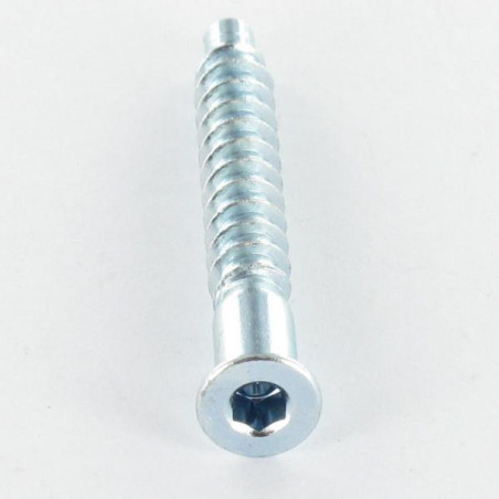 1 x Vis d'assemblage confirmat Tête fraisée Hexagonal creux 5X40 SS Cranté Acier zingué
