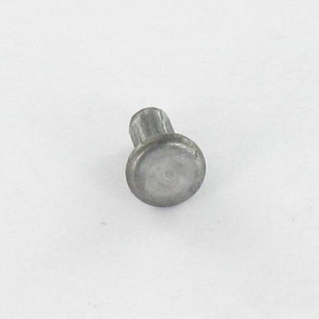 1 x Rivet à frapper Tête plate 2.6X20 Diamètre de tête: 4.5 EP1.2 Acier brut