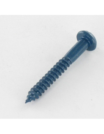 Vis bois Tête ronde TR Fendue 4X30 Acier zingué LAQ Bleu RAL5009