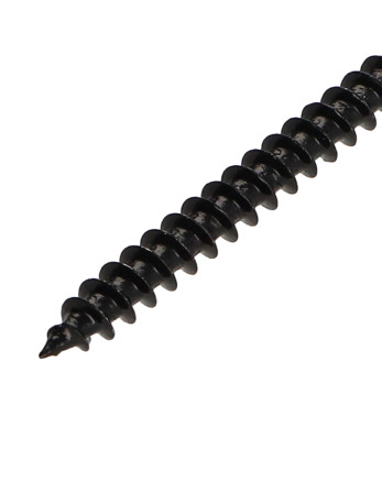 VBA Vis bois agglo Tête fraisée Pozi N°2 4X45 Filetage total Acier zingué noir