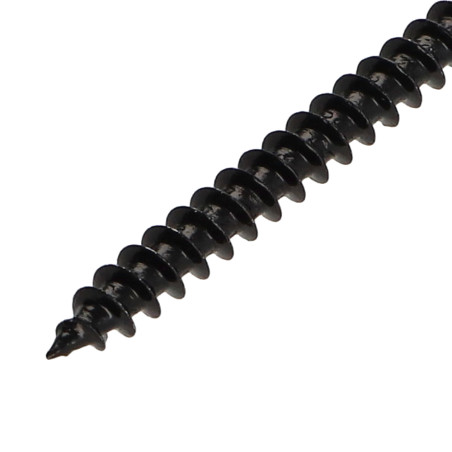 1 x VBA Vis bois agglo Tête fraisée Pozi N°2 4X45 Filetage total Acier zingué noir