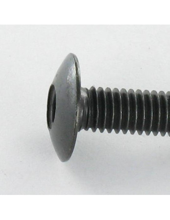 Vis Poelier M6X35 Clé de 4 HC4 Acier zingué noir