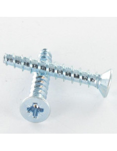 Vis pvc TRILOBE Tête fraisée Pozi 2.5X10 FILET45 Acier...