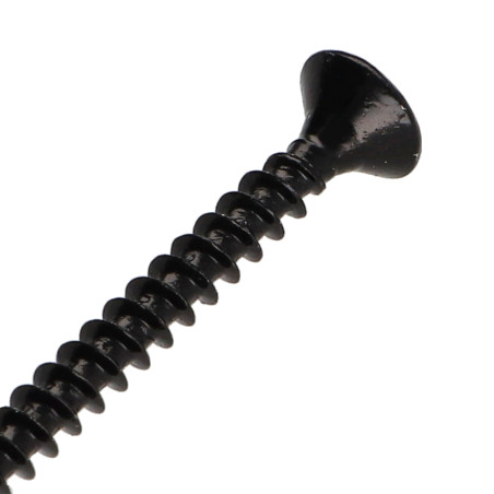 1 x VBA Vis bois agglo Tête fraisée Pozi N°2 5X30 Filetage total Acier zingué noir