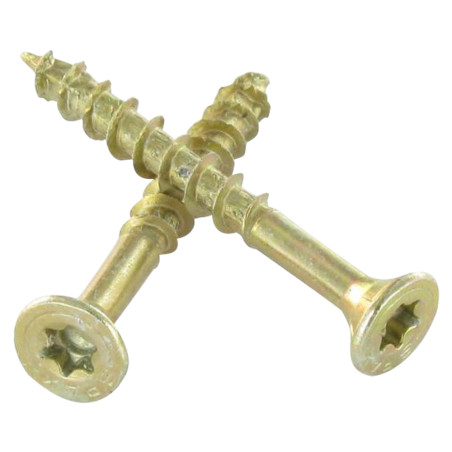 1 x Vis Spax Tête fraisée TORX T20 4X25 Filetée sur 25 Acier zingué noir