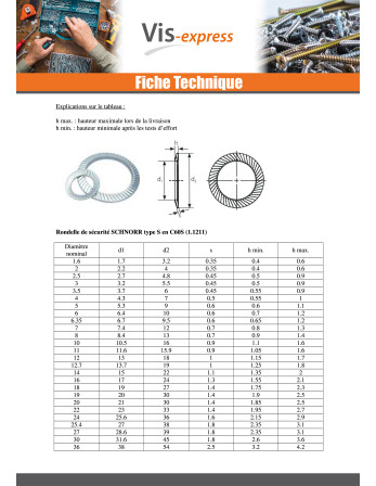 Rondelle SCHNORR VS M5X9X1.3 414600 Acier zingué