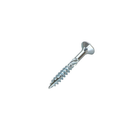 1 x Vis charpente TEKOR Tête fraisée Cranté TORX T25 5X50 Filetée sur 27 Pointe antifendage type 17 Acier zingué