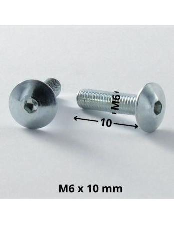Vis Poelier M6X10 Clé de 4 HC4 Acier zingué