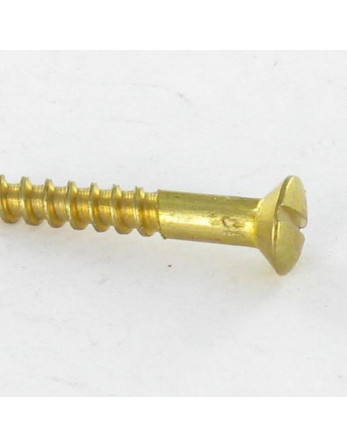 Vis bois Laiton Tête fraisée bombée TFB Fendue 2X16 microvis