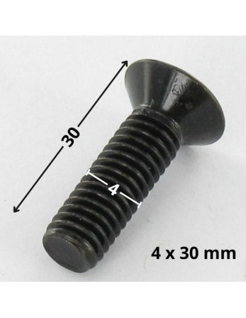 Vis métaux Tête fraisée Pozi N°2 M4X30 Acier zingué noir