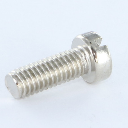 1 x Vis métaux Tête cylindrique TC Fendue M6X16 Acier nickelé