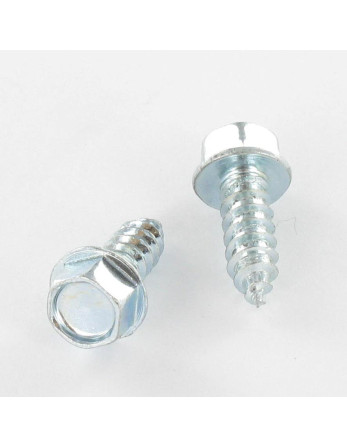 Vis tôle Tête hexagonale TH Embase collerette 3.5X9.5 Acier zingué