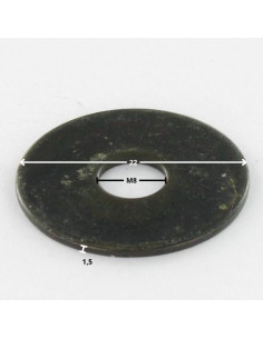 Rondelle Plate M8X22X1.5 L Acier brut 2