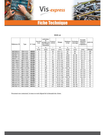 Fischer Ancrage FISCHER FBN II 8X111 Filetée sur 79 Acier zingué