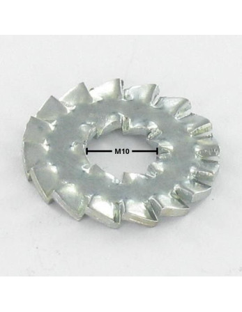 Rondelle éventail Double denture DD M10 Acier zingué
