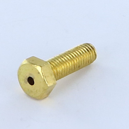 1 x Vis métaux Laiton Tête hexagonale TH M8X25 Percé 3