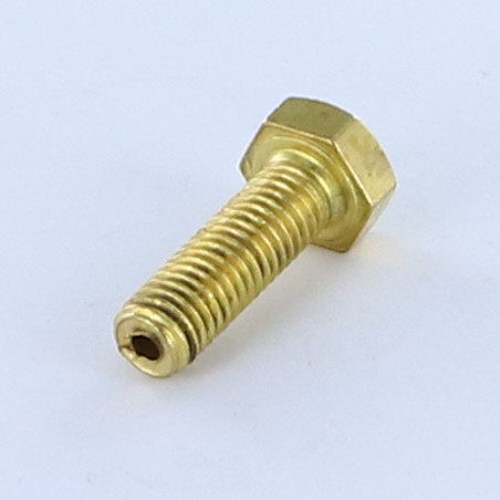 1 x Vis métaux Laiton Tête hexagonale TH M8X25 Percé 3