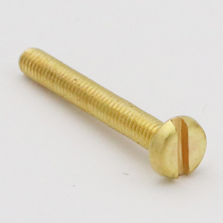 1 x Vis métaux Laiton Tête cylindrique large TCL Fendue M2X4 microvis