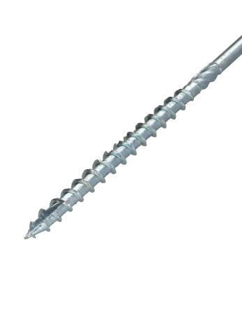 Vis charpente TEKOR Tête fraisée Cranté TORX T40 8X200 Filetée sur 80 Pointe antifendage type 17 Acier zingué